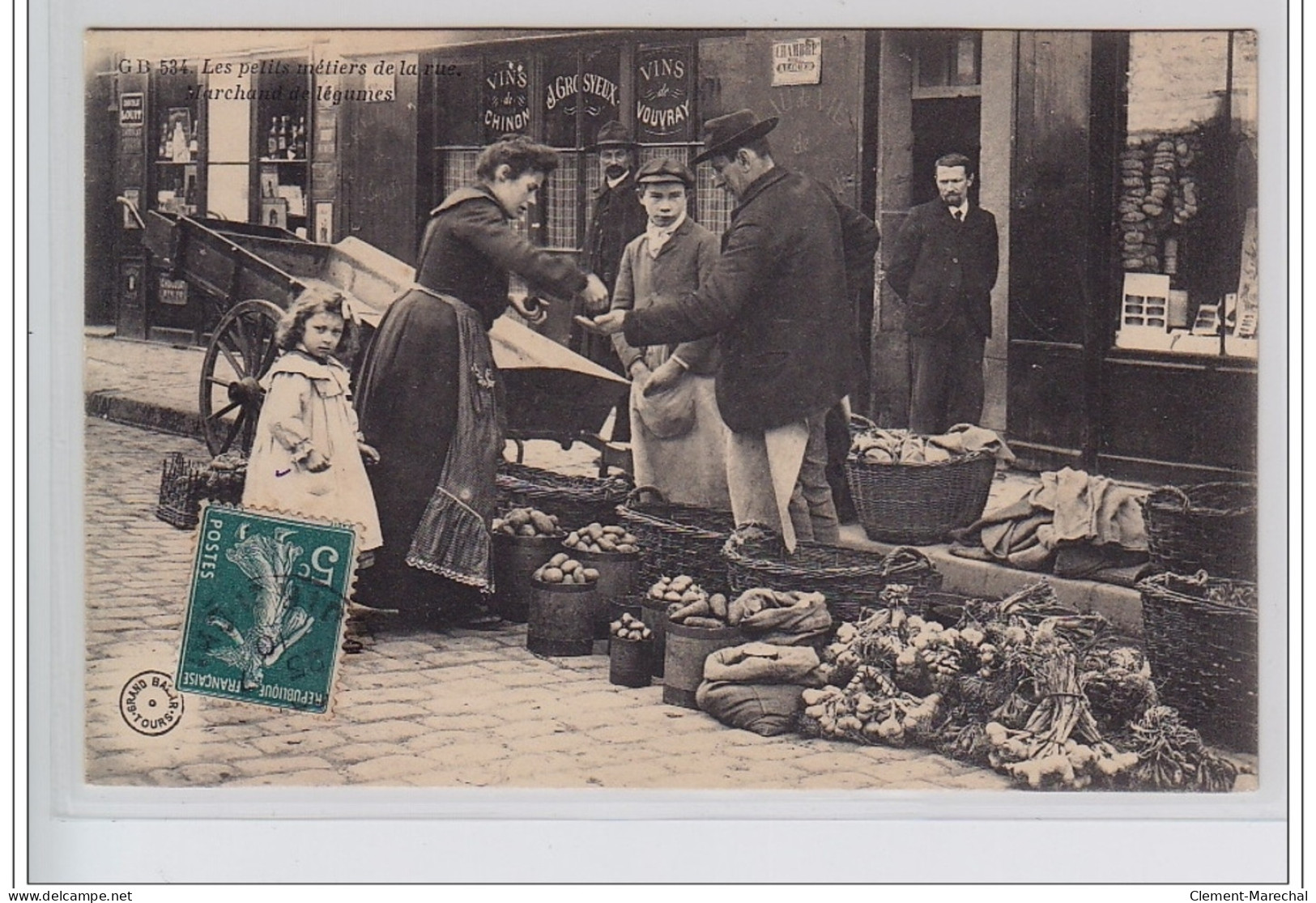 TOURS (série Des Métiers De Tours N°534) : Le Marchand De Légumes - Bon état (une Petite Déchirure) - Tours