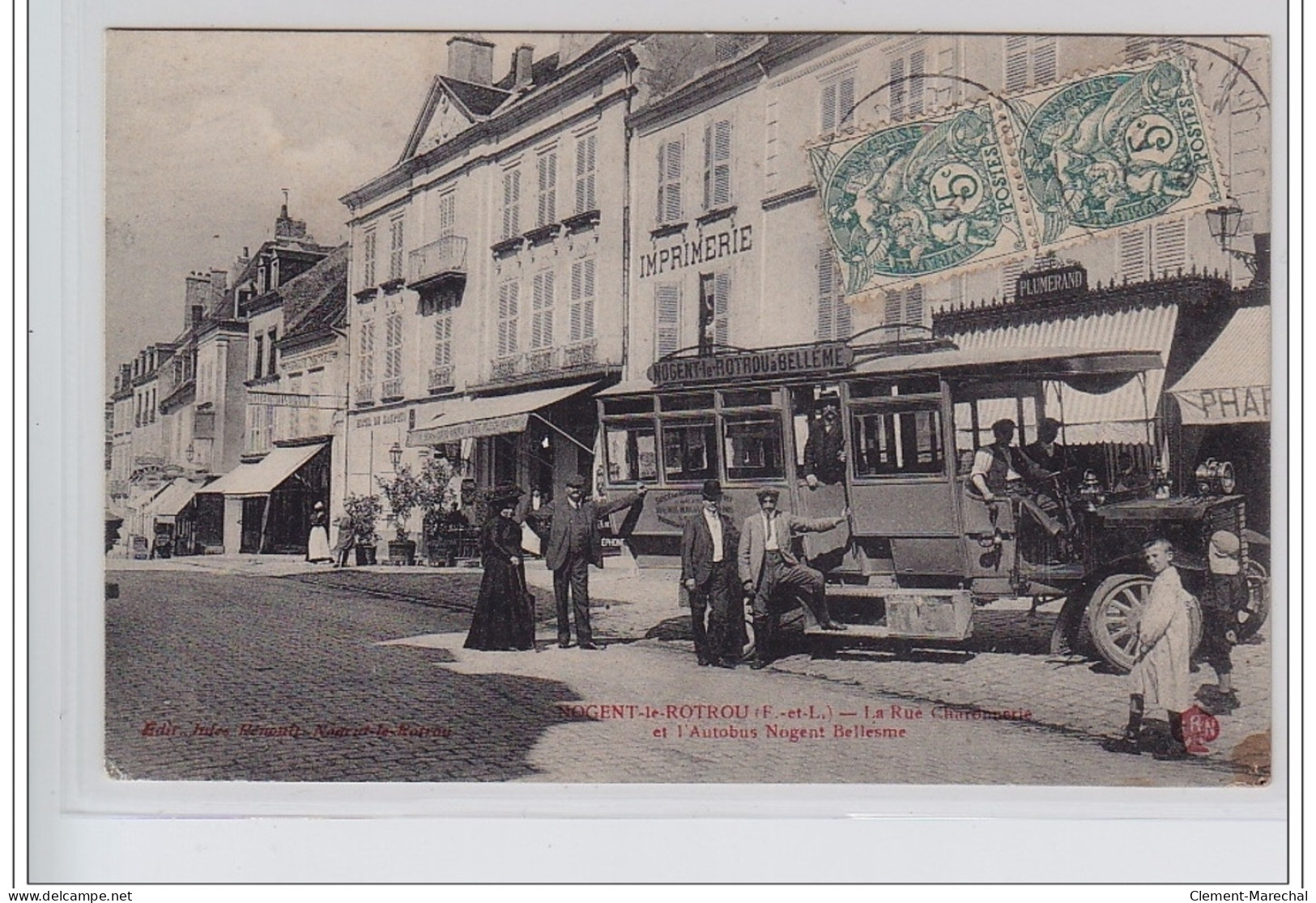 NOGENT LE ROTROU : L'autobus Nogent-Bellesme - Bon état (une Tache) - Nogent Le Rotrou