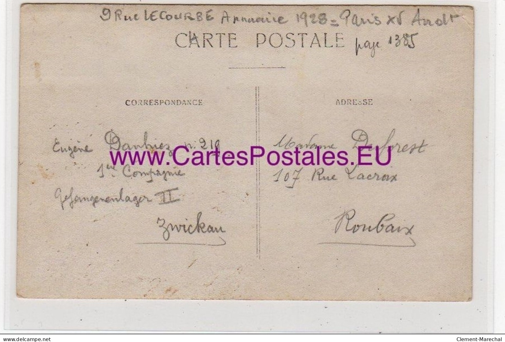 PARIS : Carte Photo Du Magasin VERLINDE (bottier - Cordonnier) (9 Rue Lecourbe) - Très Bon état - Distretto: 15