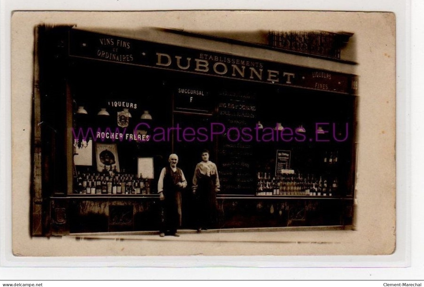 PARIS : Carte Photo Du Marchand De Vins DUBONNET Au 199 Rue De Vaugirard - Très Bon état - Arrondissement: 15