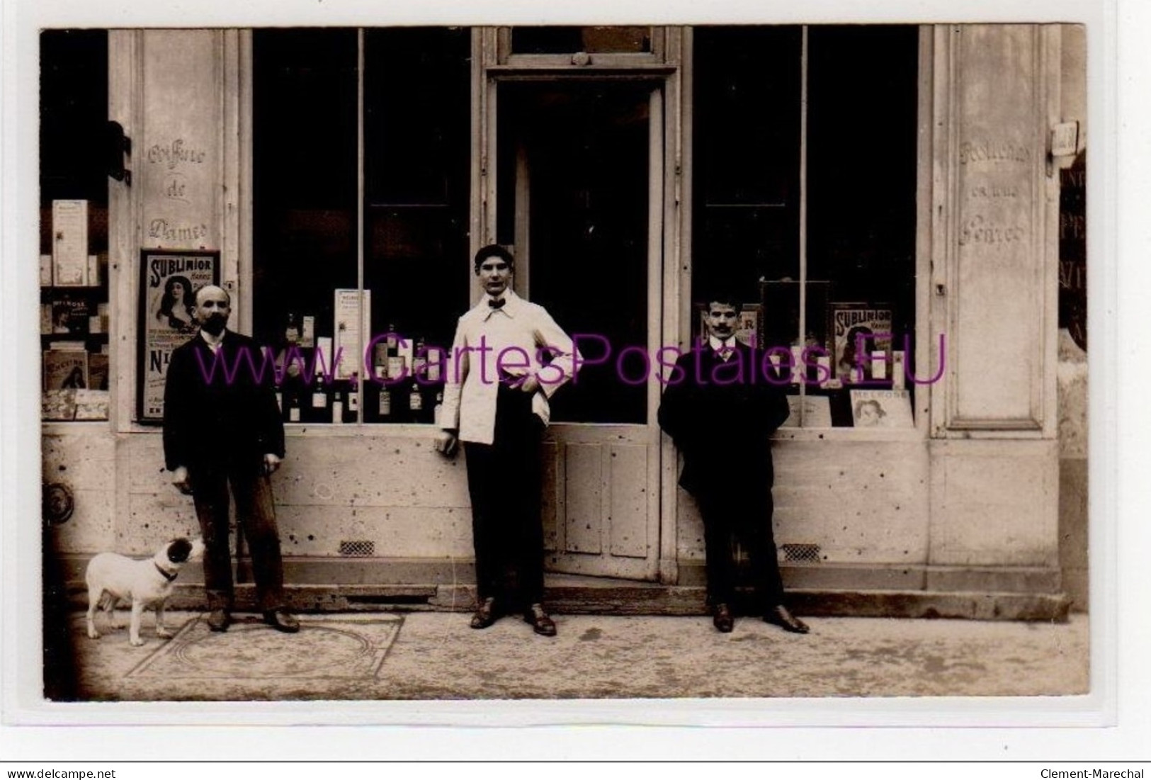 PARIS : Carte Photo Du Coiffeur """"maison BORDIER"""" Au 371 Rue De Vaugirard - Très Bon état - Paris (15)