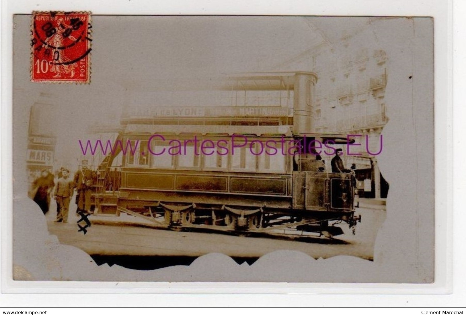 PARIS : Carte Photo D&acute;un Tramway - Très Bon état (photo Passée) - Nahverkehr, Oberirdisch