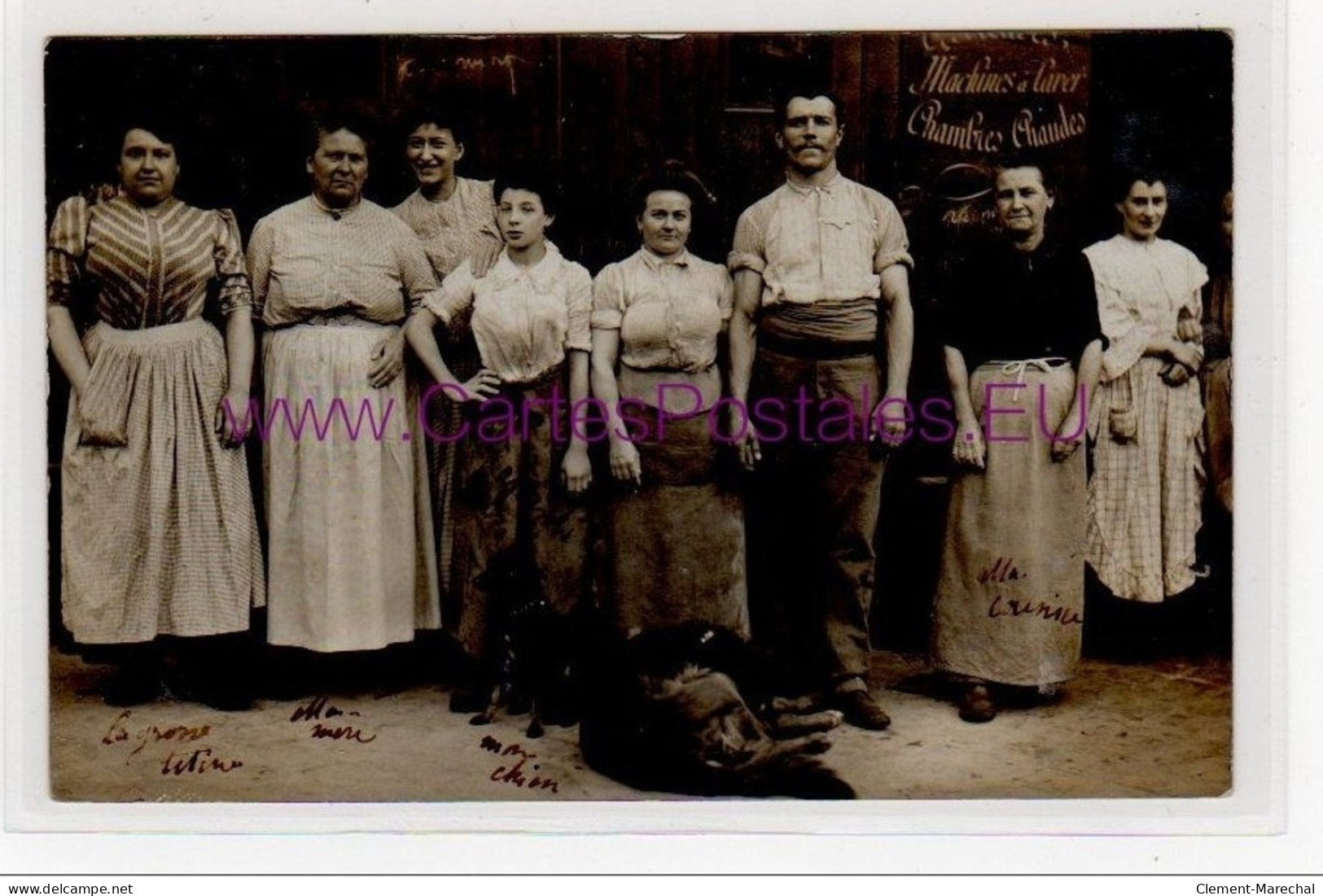 PARIS : Carte Photo D&acute;une Buanderie Au 40 Rue Violet - Très Bon état - District 15