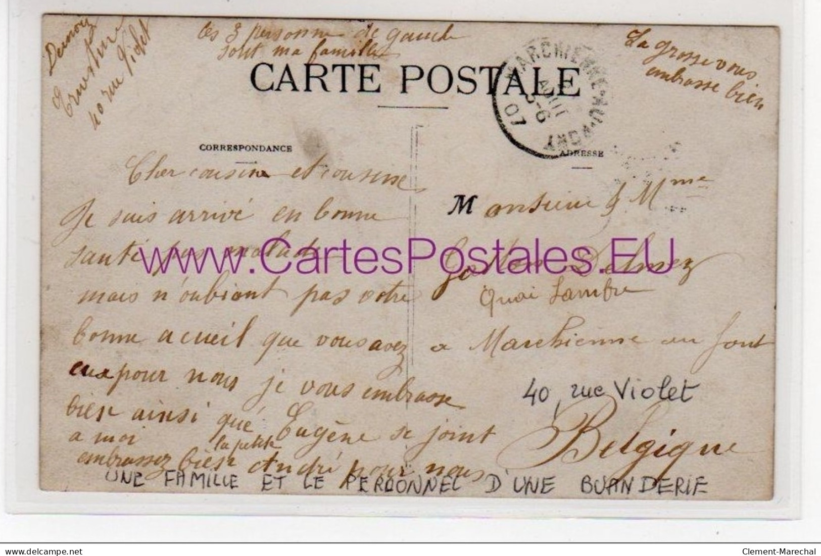 PARIS : Carte Photo D&acute;une Buanderie Au 40 Rue Violet - Très Bon état - Paris (15)