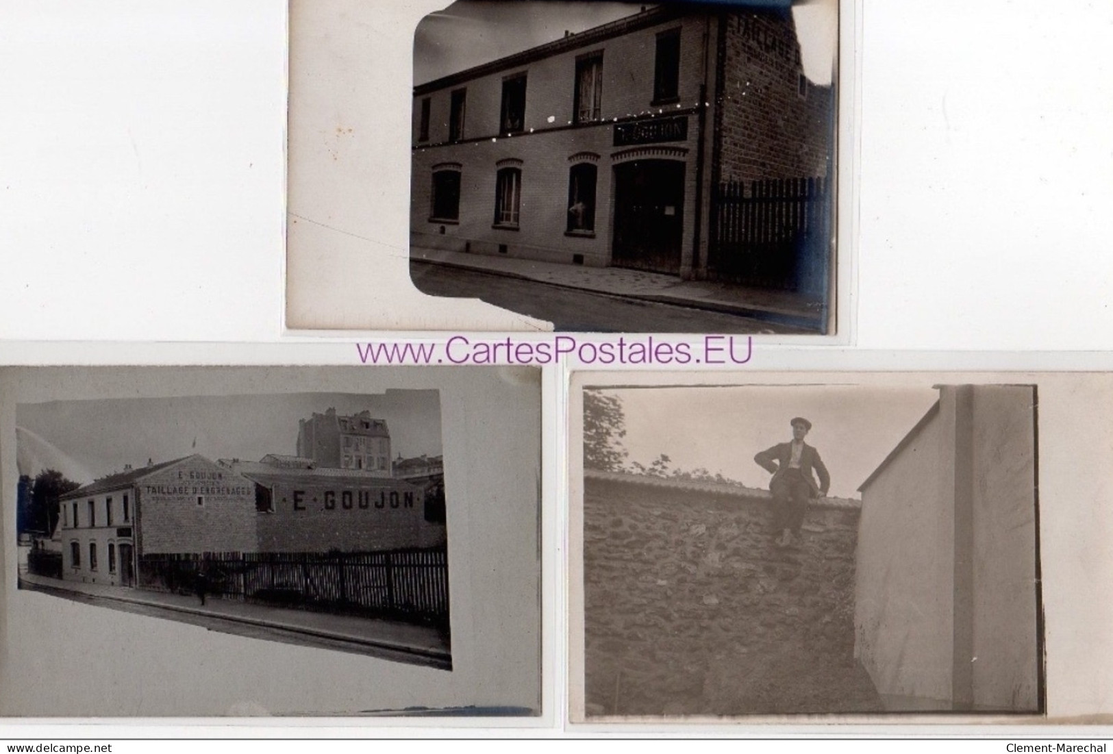 NEUILLY SUR SEINE : Lot De 3 Cartes Photos Du Mécanicien GOUJON Vers 1910 - Très Bon état - Neuilly Sur Seine