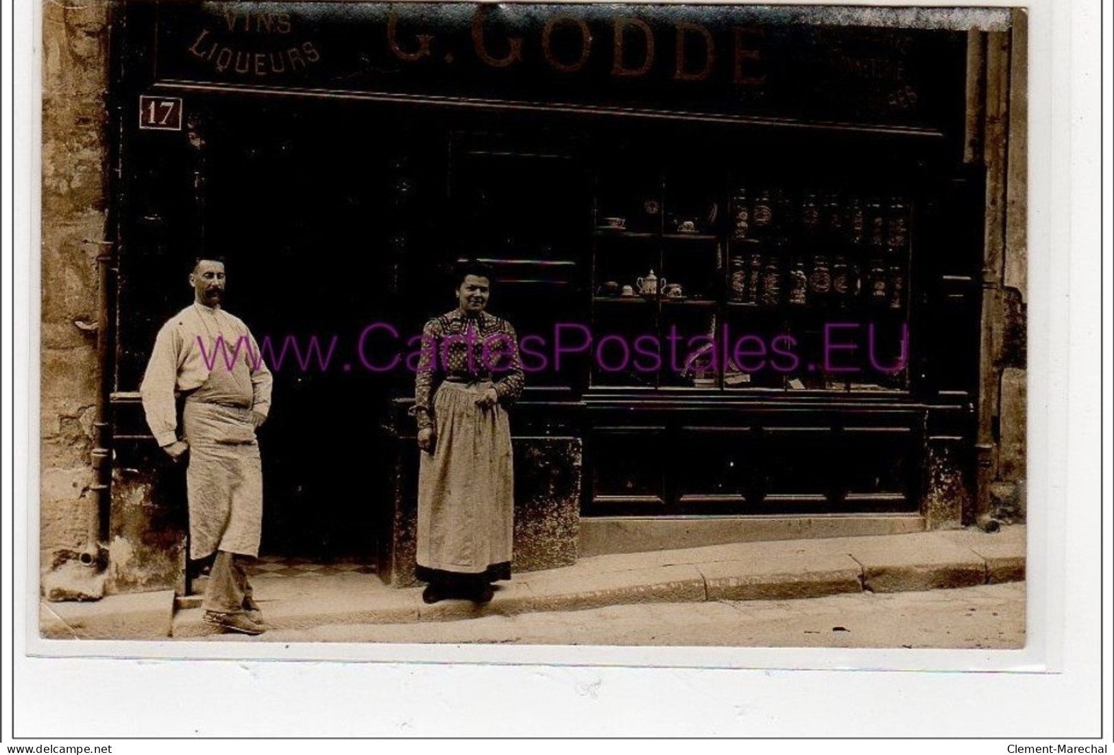 ANDRESY : Carte Photo De L'épicerie-mercerie-marchand De Vins GODDE Vers 1910 - Très Bon état - Andresy