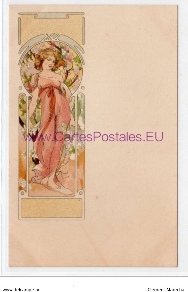 MUCHA Alfons : Carte Postale Ancienne "les Saisons"- Bon état (légère Trace) - Mucha, Alphonse