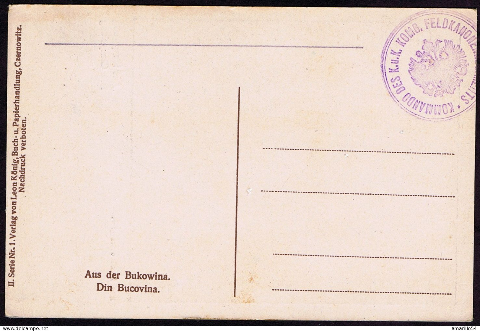 RAR Postcard Romania Bukowina Bucovina Buchenland - Campulung - Kimpolung - Tarani Romani Cca 1915 - Romania