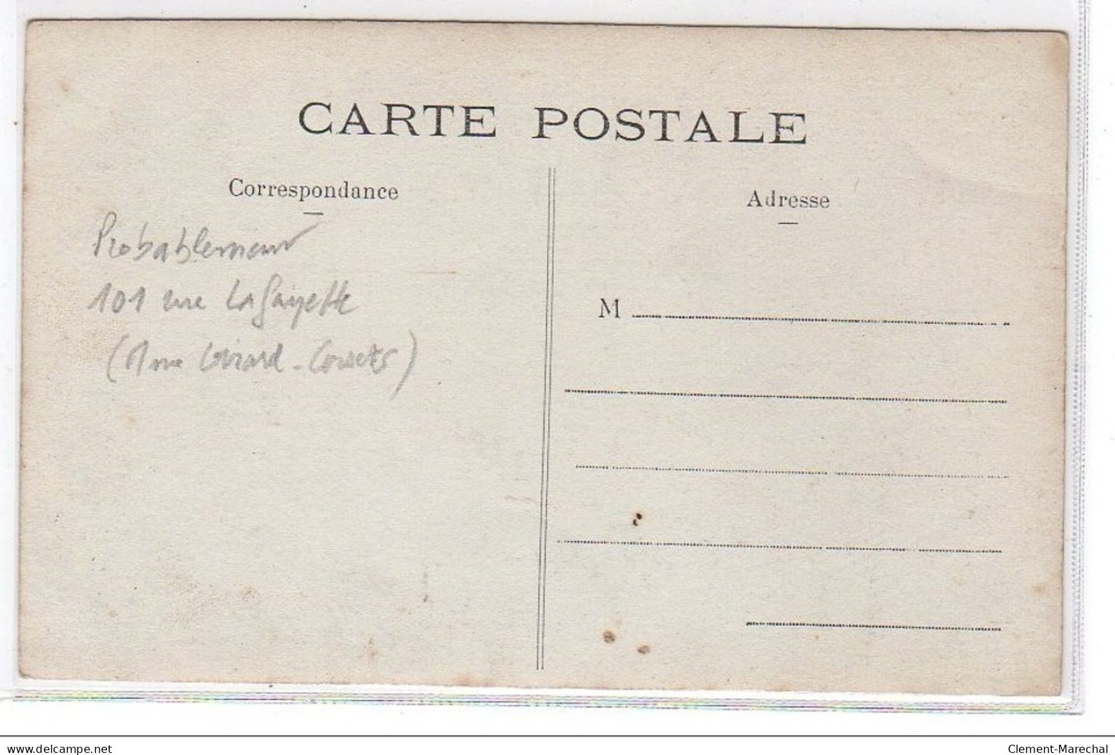 PARIS : Carte Photo D&acute;un Café  Au 101 Rue Lafayette (Corsets GIRARD) - Très Bon état - District 10