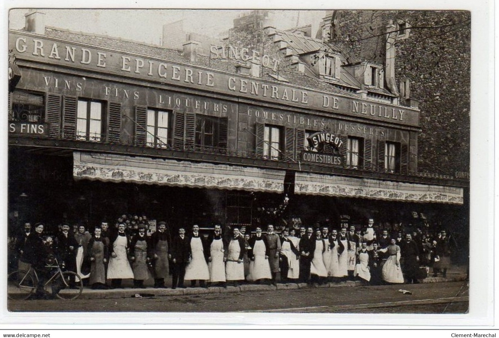 NEUILLY SUR SEINE : Carte Photo De La Grande épicerie Centrale SINGEOT Vers 1910 - Très Bon état - Neuilly Sur Seine