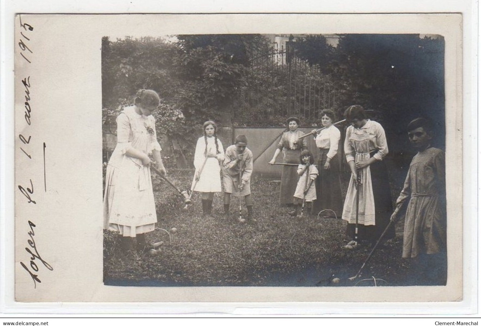 SOYERS : Carte Photo De Joueurs De Croquet En 1915 - Très Bon état - Other & Unclassified