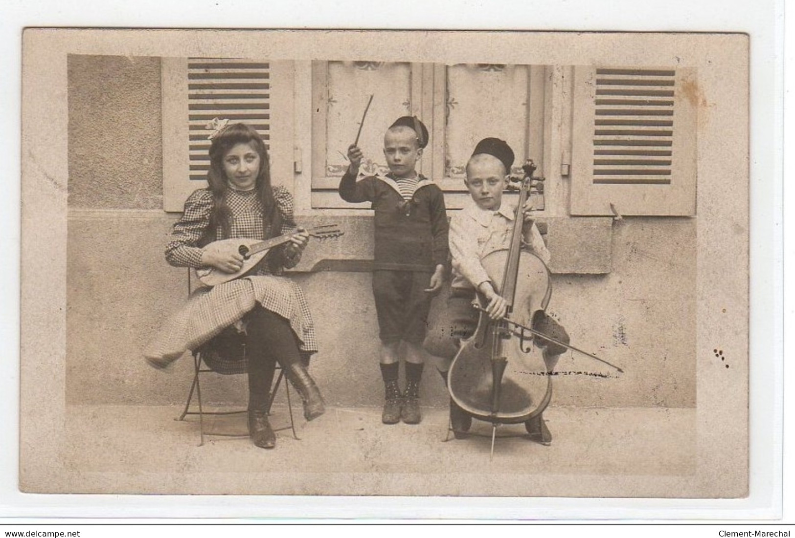 CREST : Carte Photo D'enfants Musiciens - Très Bon état - Crest