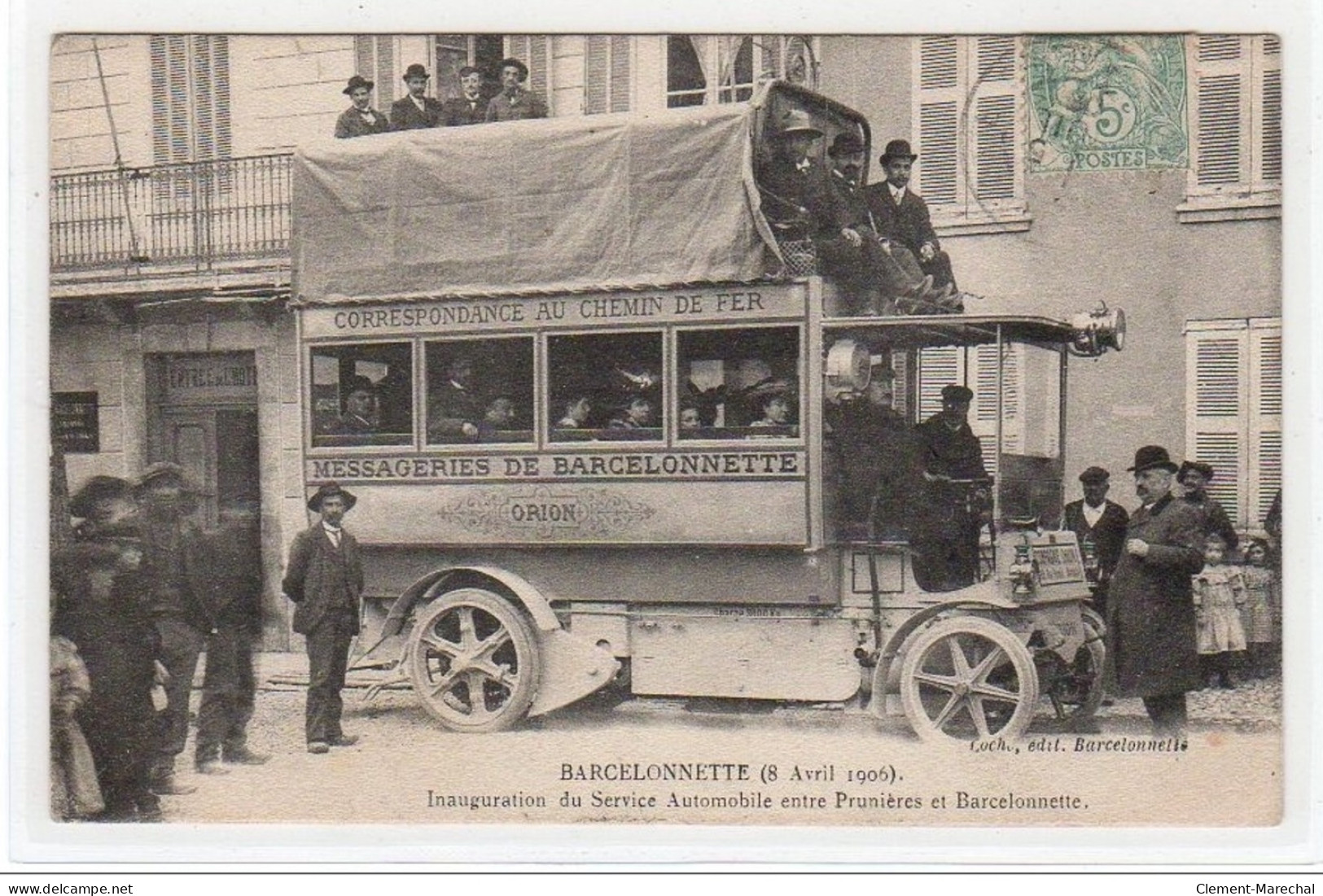 BARCELONNETTE : Inauguration Du Service Automobile Entre Pruniers Et Barcelonnette - Très Bon état - Barcelonnetta