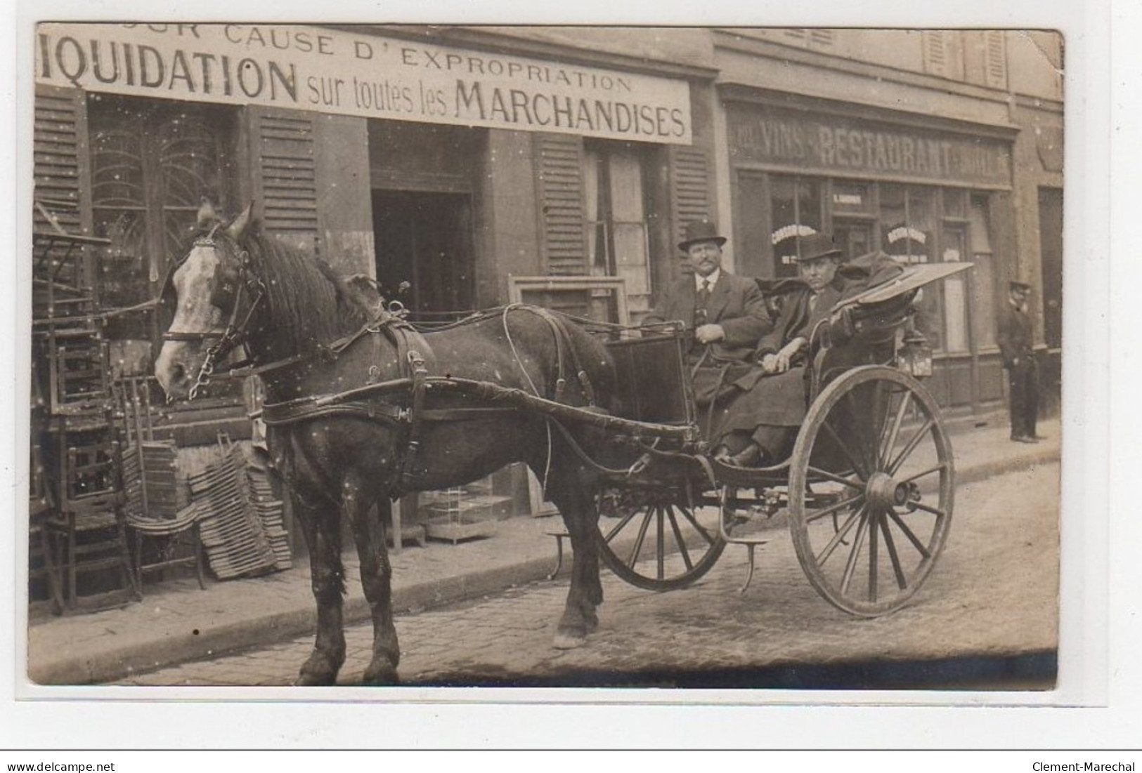 ASNIERES ? : Carte Photo D'un Attelage En Pleine Rue - Très Bon état - Asnieres Sur Seine