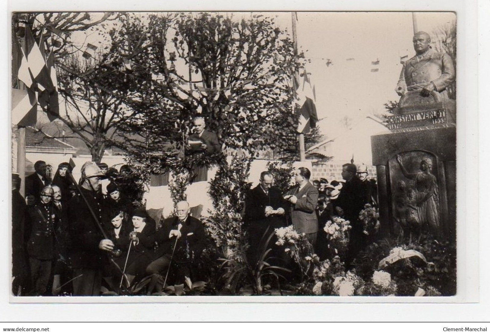 SENONES : Carte Photo De L'inauguration  De La Statue De Constantin Verlot - Très Bon état - Senones