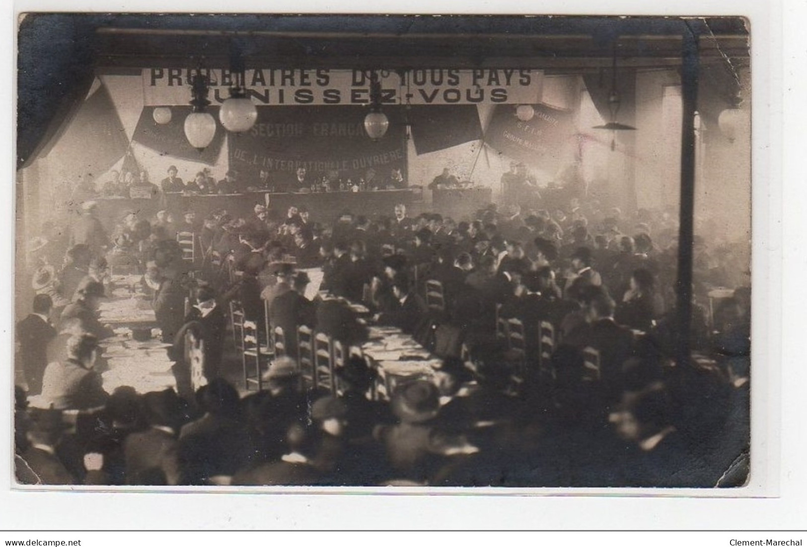 LIMOGES : Carte Photo Du Congrès Socialiste En 1906 - Bon état (un Petit Pli D'angle) - Limoges