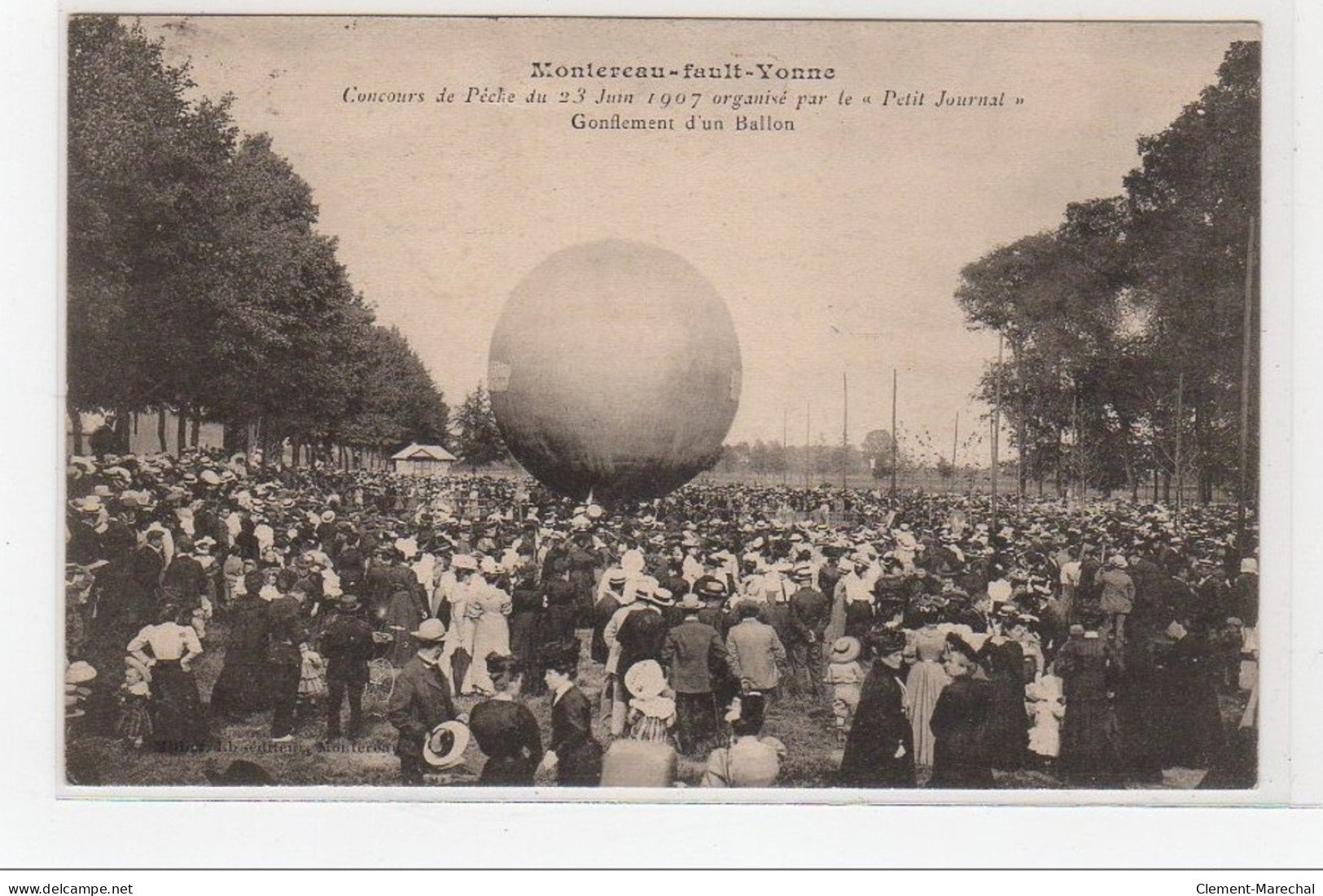 MONTEREAU FAULT YONNE : Concours De Pêche - Gonflement D'un Ballon - Très Bon état - Montereau