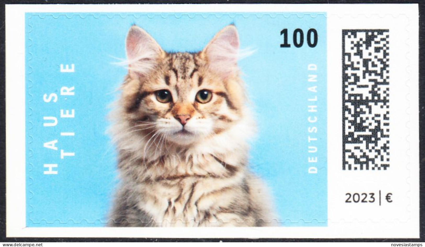 !a! GERMANY 2023 Mi. 3751 MNH SINGLE (from Folioset / A3) (self-adhesive) - Pets: Cat - Nuevos