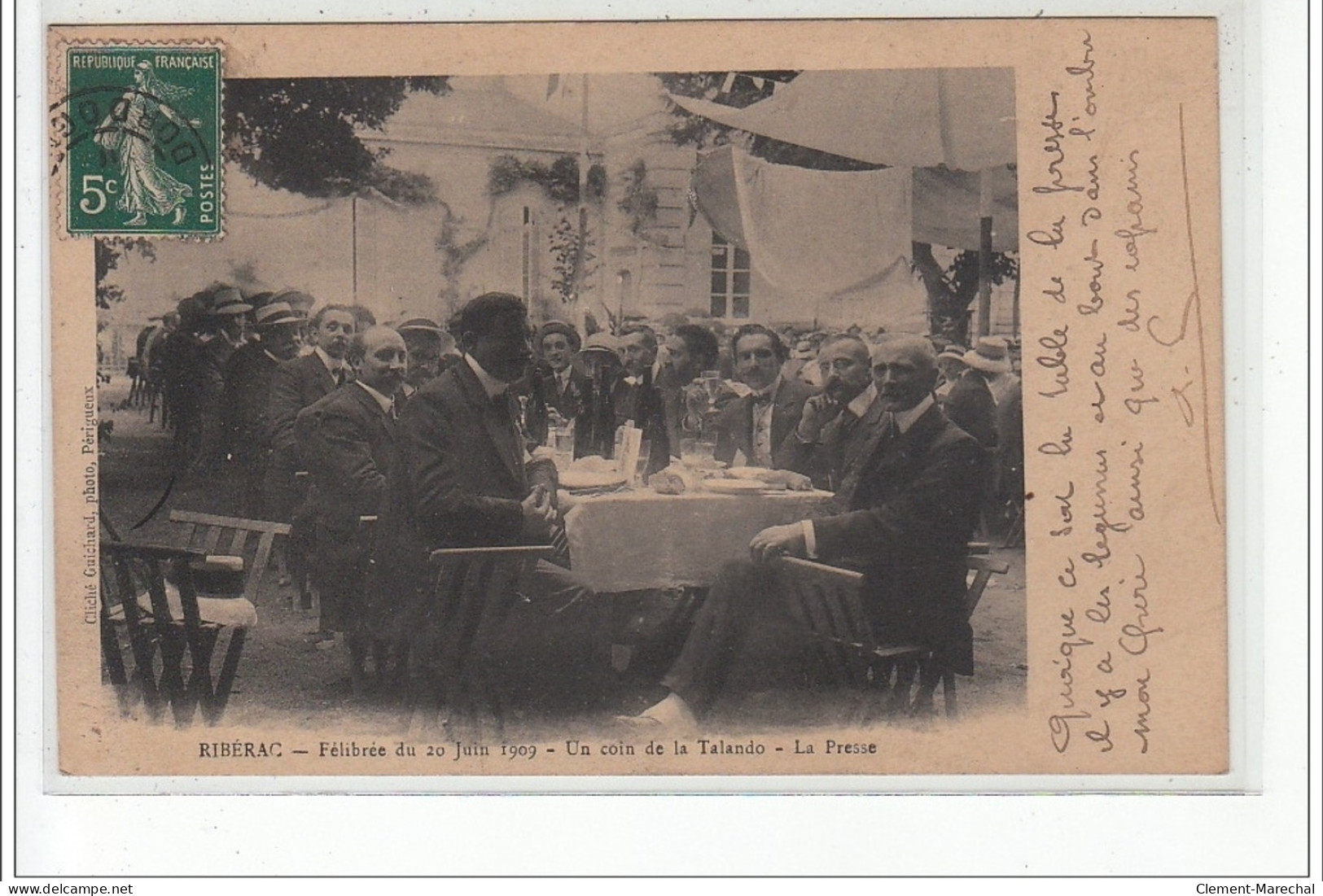 RIBERAC - Félibrée Du 20 Juin 1909 - Un Coin De La Talando - La Presse - Très Bon état - Riberac