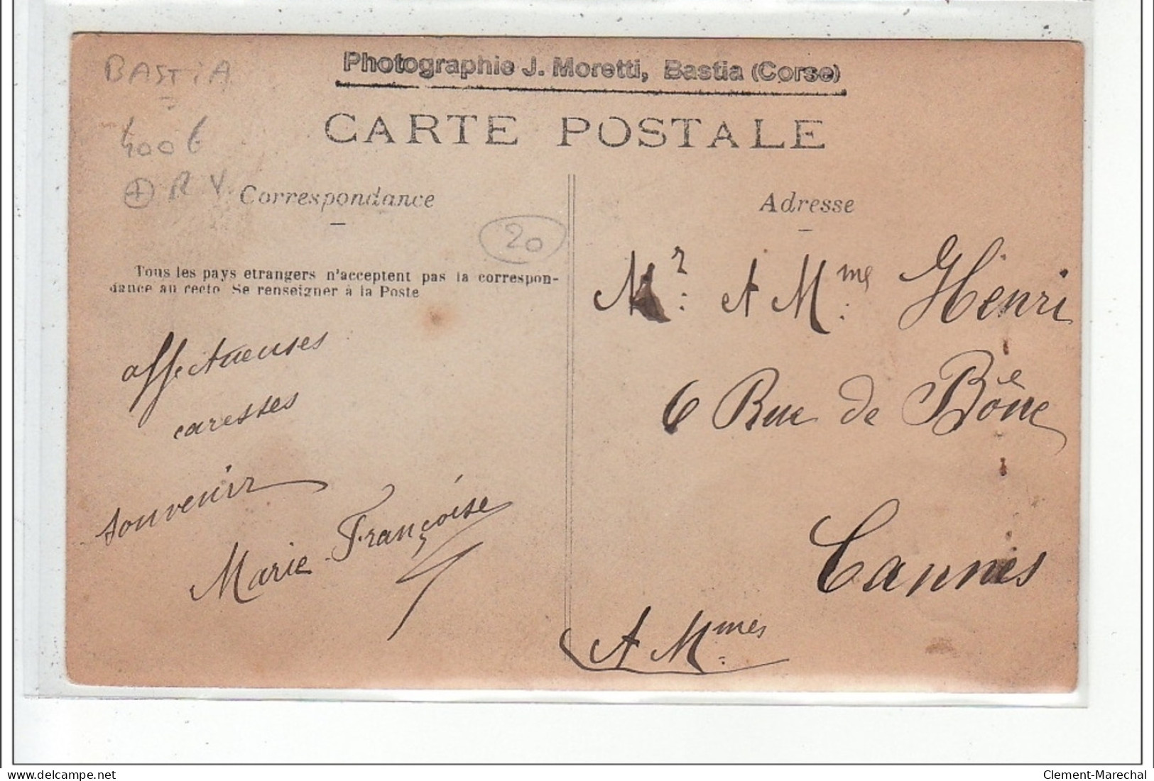 BASTIA - CARTE PHOTO -  Boutique De Modes Et Deux Vendeuses - Photographe: J.Moretti - Très Bon état - Bastia