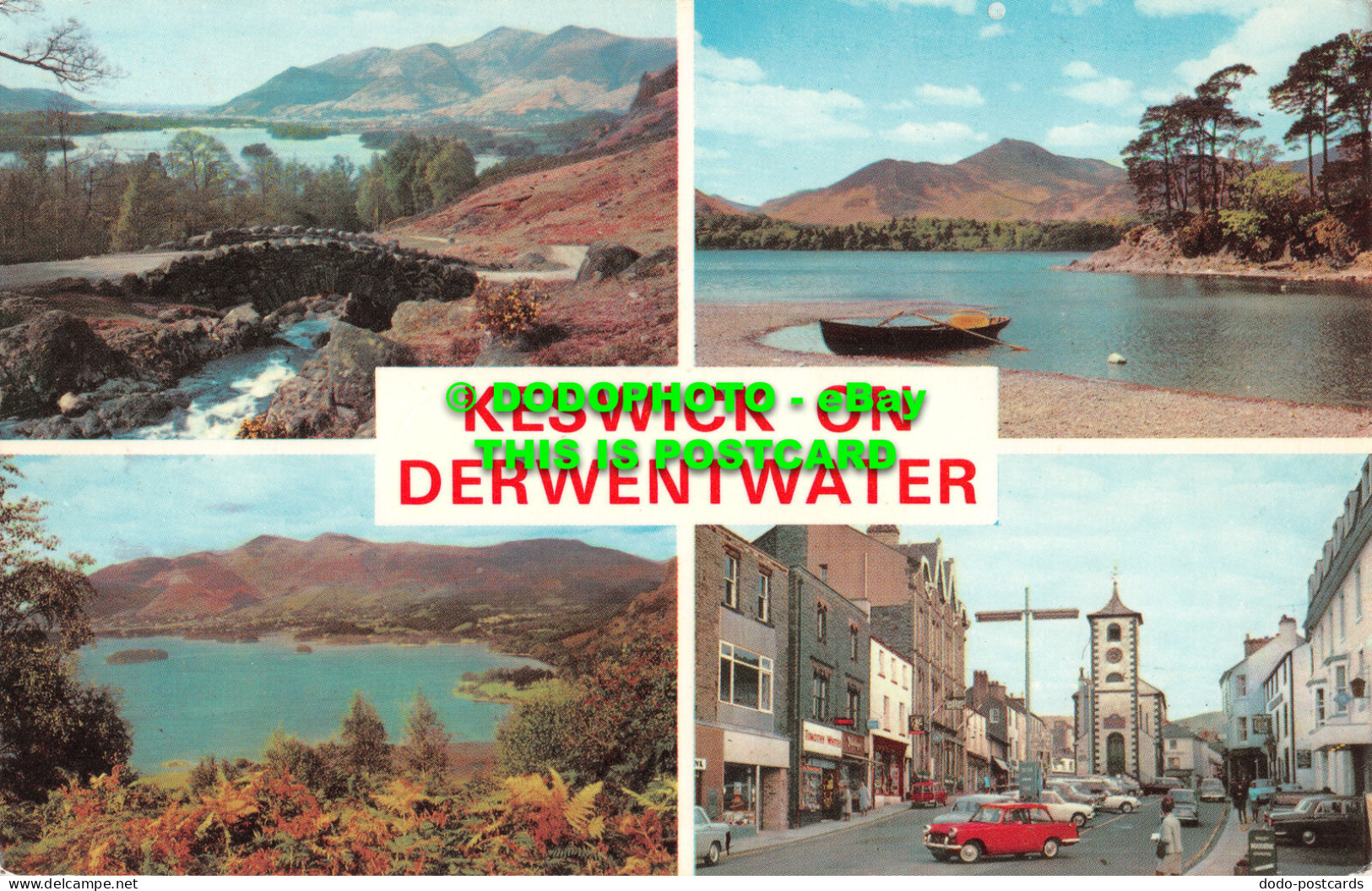 R518503 Keswick On Derwentwater. Sanderson And Dixon. Jarrold. 1971. Multi View - Wereld