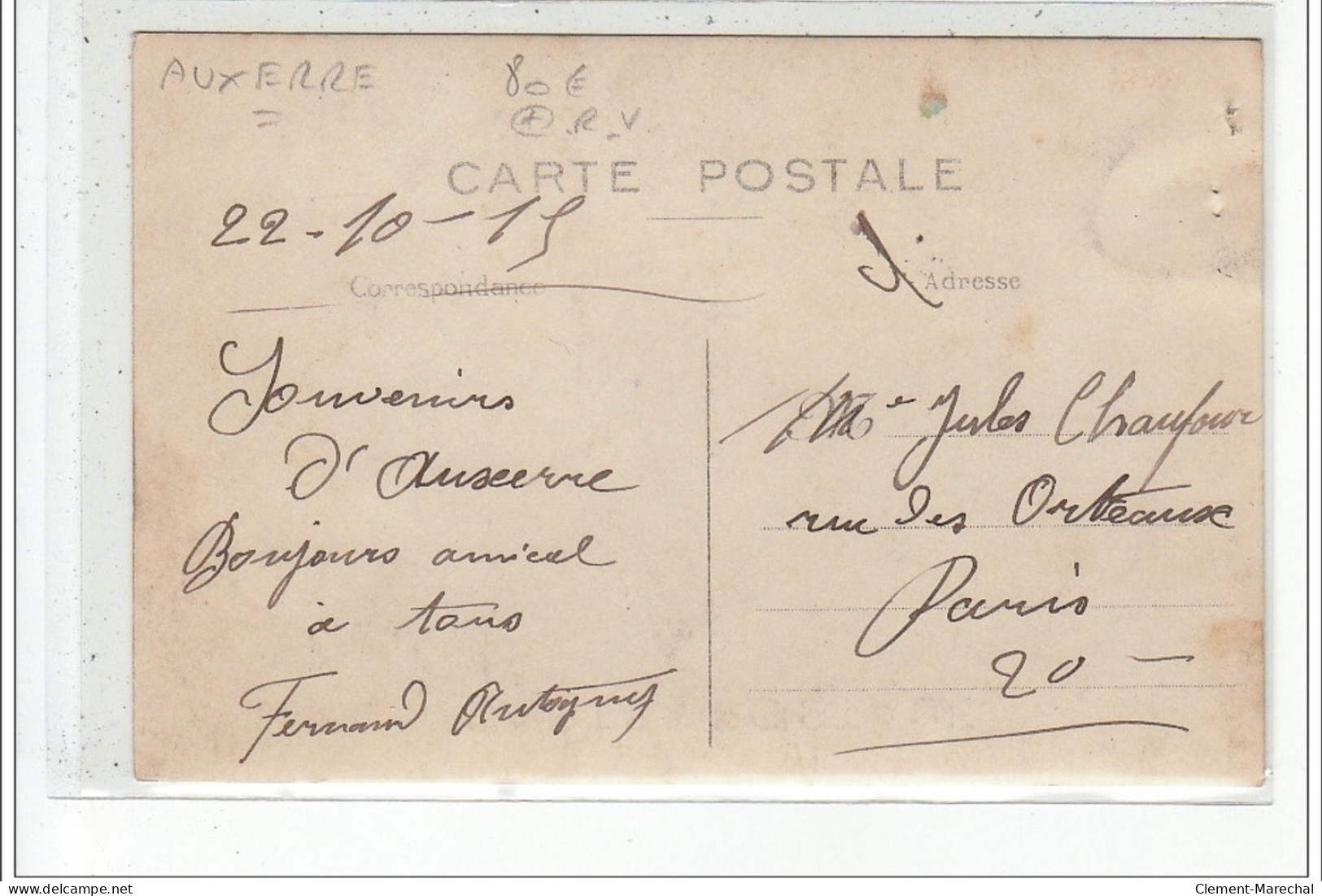 AUXERRE - CARTE PHOTO - Boeuf Malgaches Donnés Par La Colonie De Madagascar 1919 - Très Bon état - Auxerre