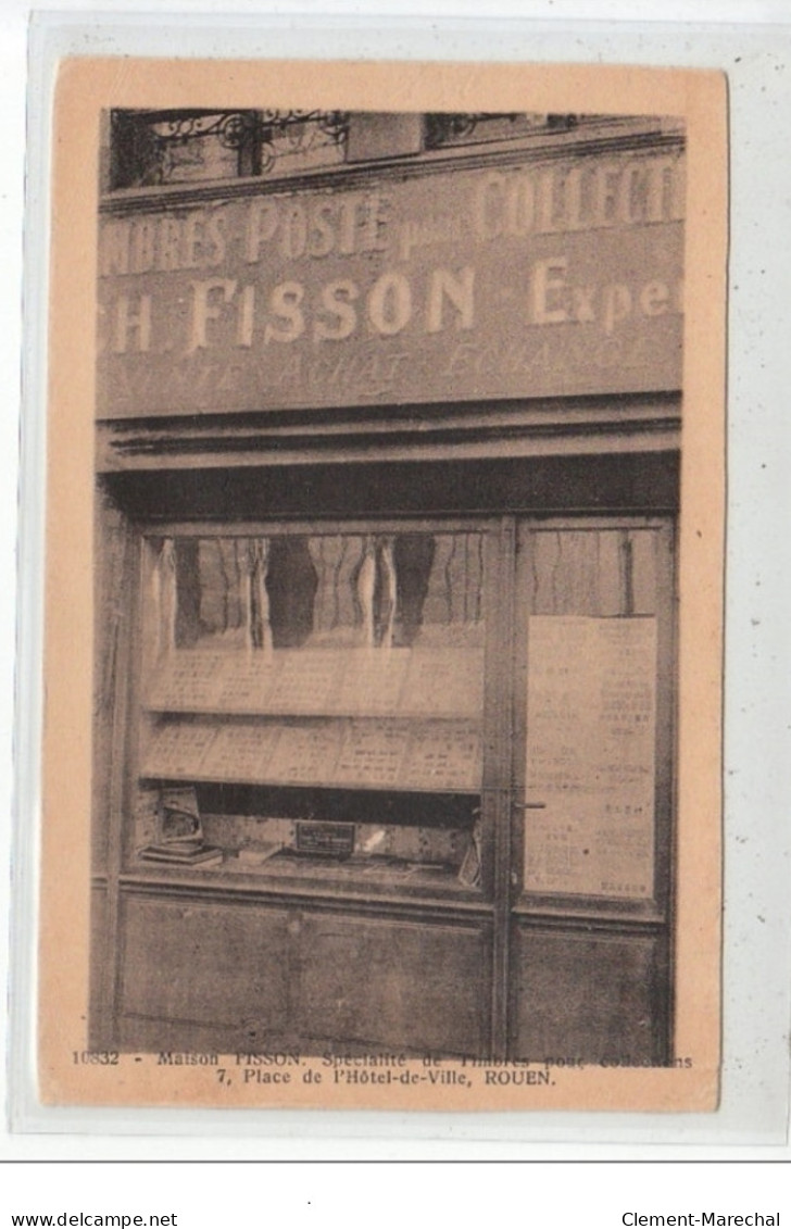 ROUEN - Maison Fisson - Spécialité De Timbres Pour Collections 7, Place De L'Hôtel De Ville -  Très Bon état - Rouen