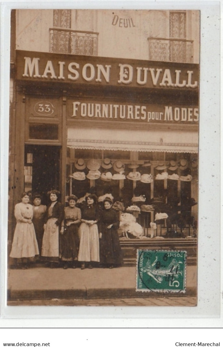 ROUEN - CARTE PHOTO - Maison Duvallet, Fournitures Pour Modes - La Boutique Et Les Vendeuses - Très Bon état - Rouen
