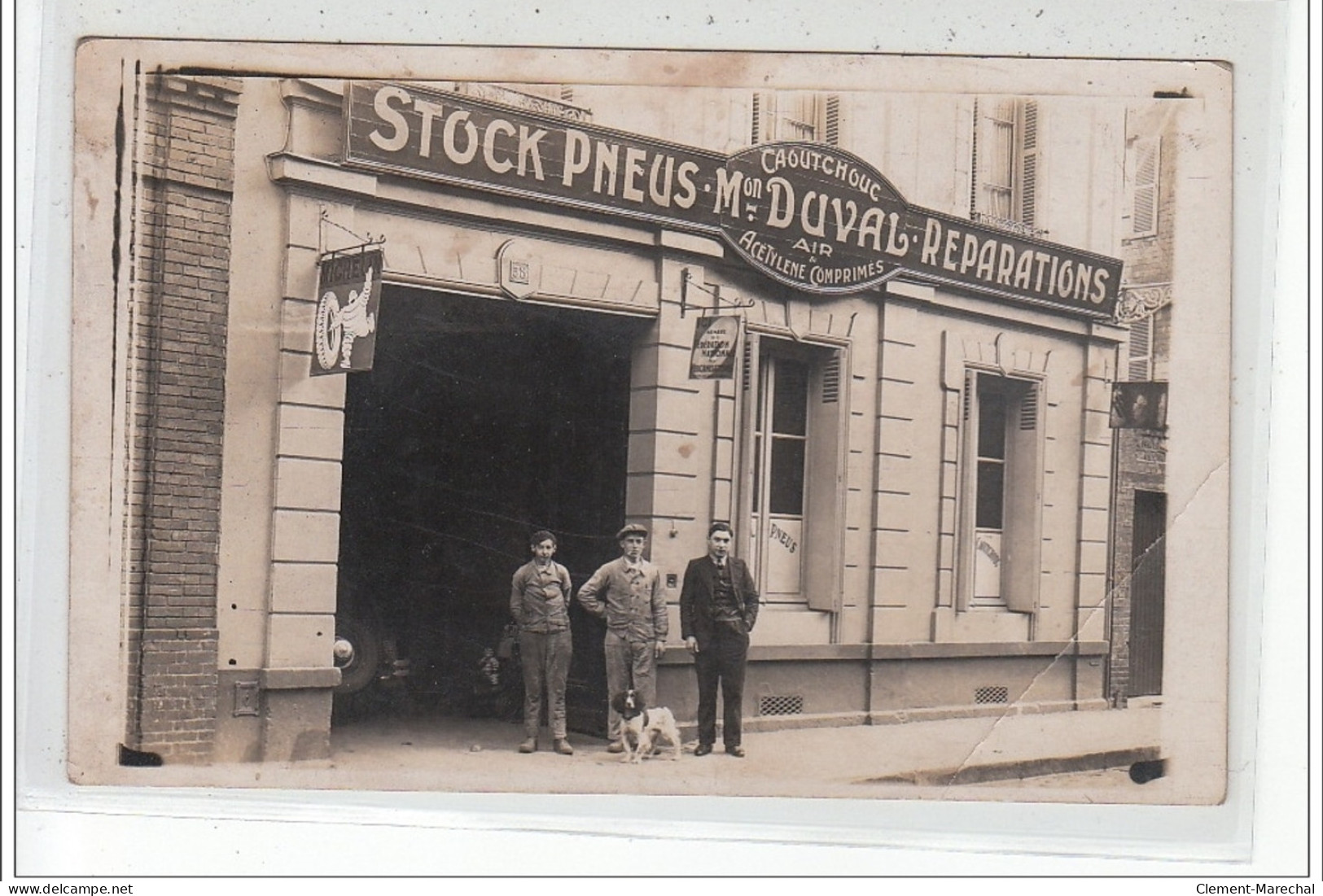 ROUEN - CARTE PHOTO - Pneus Duval - 38, Rue Le Nostre  - état - Rouen