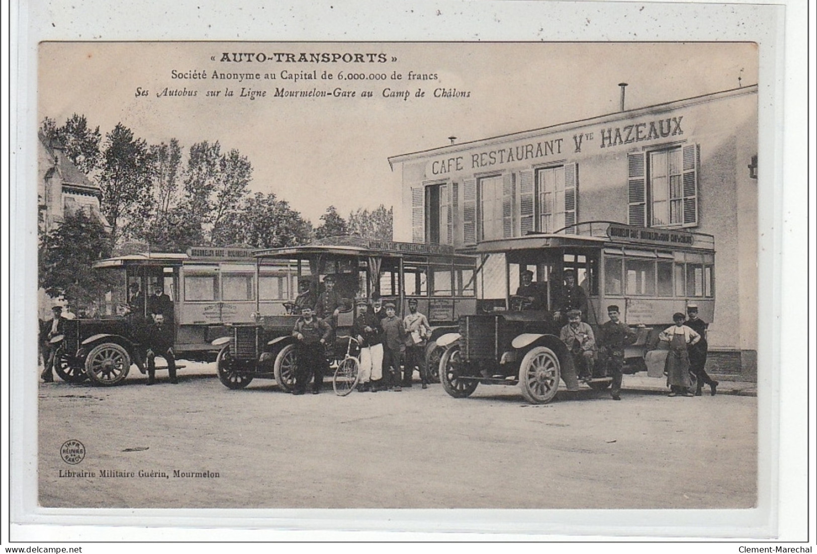 CAMP DE CHALONS - """"Auto-Transports"""" Ses Autobus Sur La Ligne Mourmelon-Gare - Très Bon état - Camp De Châlons - Mourmelon