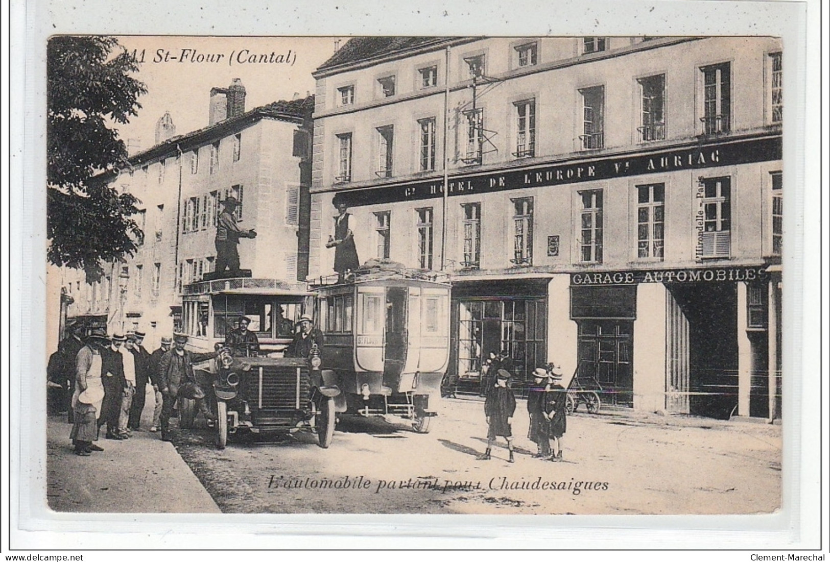 SAINT FLOUR - L'Automobile Partant Pour Chaudesaigues - Très Bon état - Saint Flour