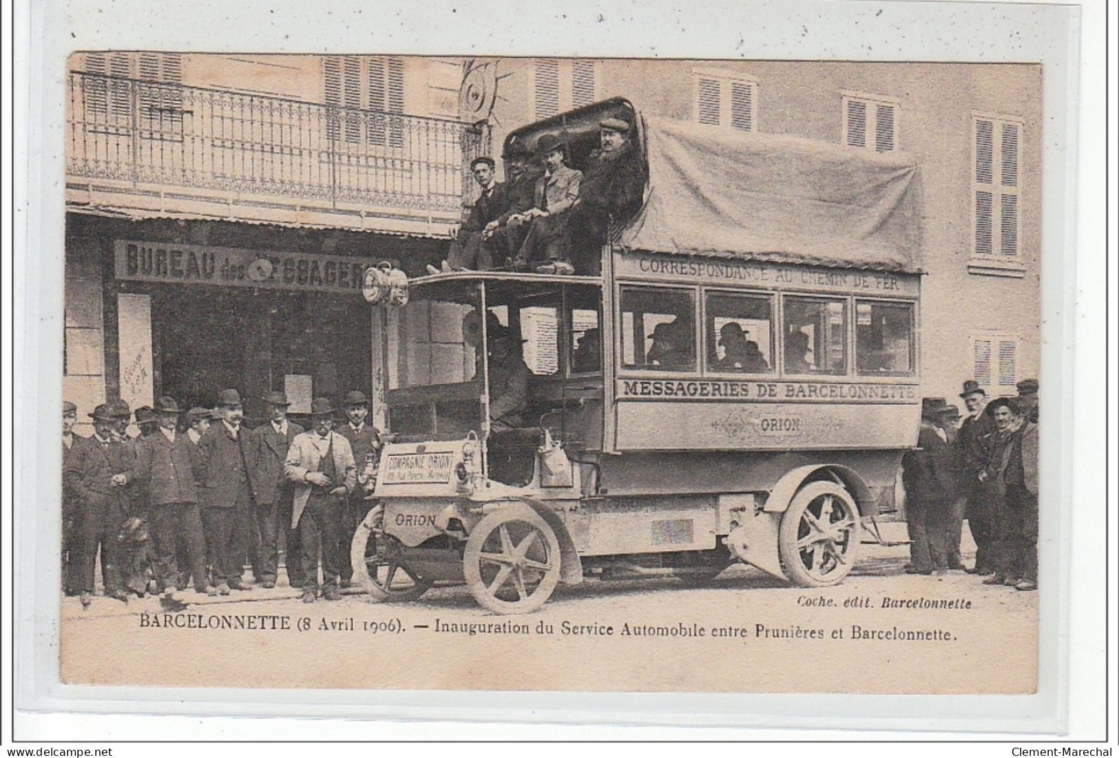 BARCELONNETTE - 8 Avril 1906: Inauguration Du Service Automobile Entre Prunieres Et BARCELONNETTE - Très Bon état - Barcelonnetta