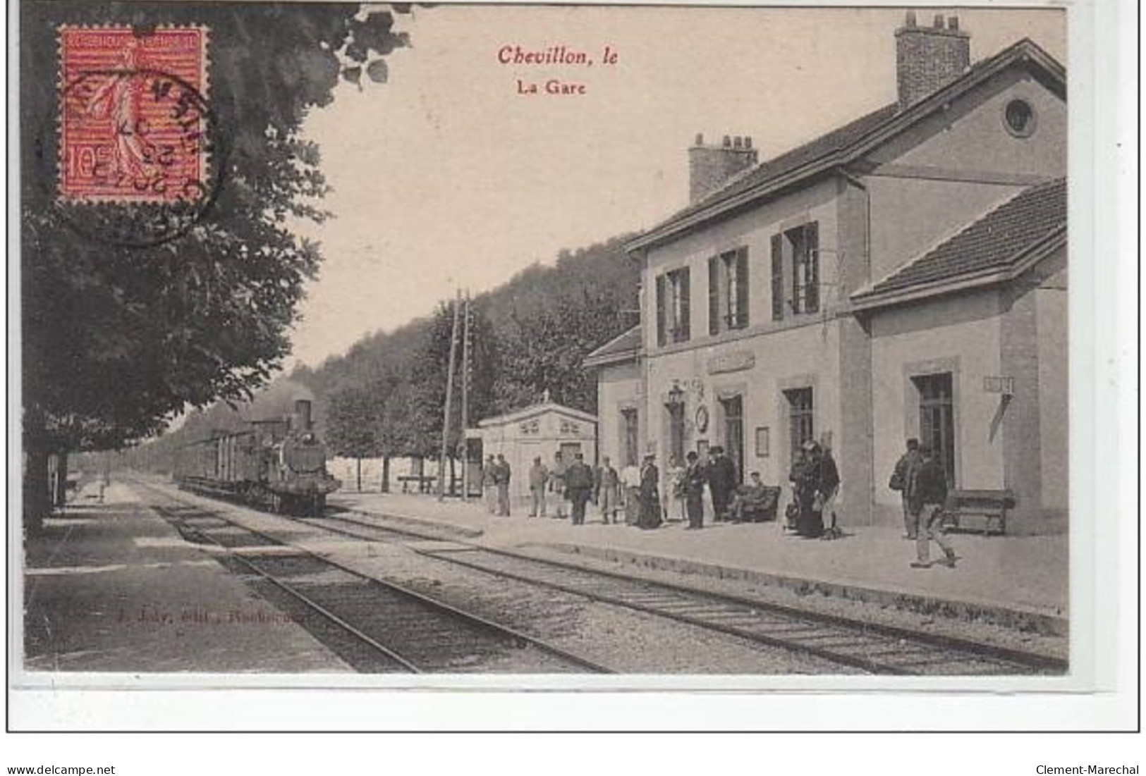 CHEVILLON : La Gare - Bon état (un Coin Plié) - Chevillon