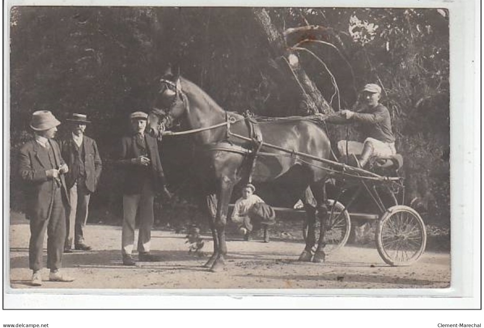 Courses Hippiques : Carte Photo D'un Sulki Vers 1910 (photographe à TONNEINS - Bon état - Other & Unclassified