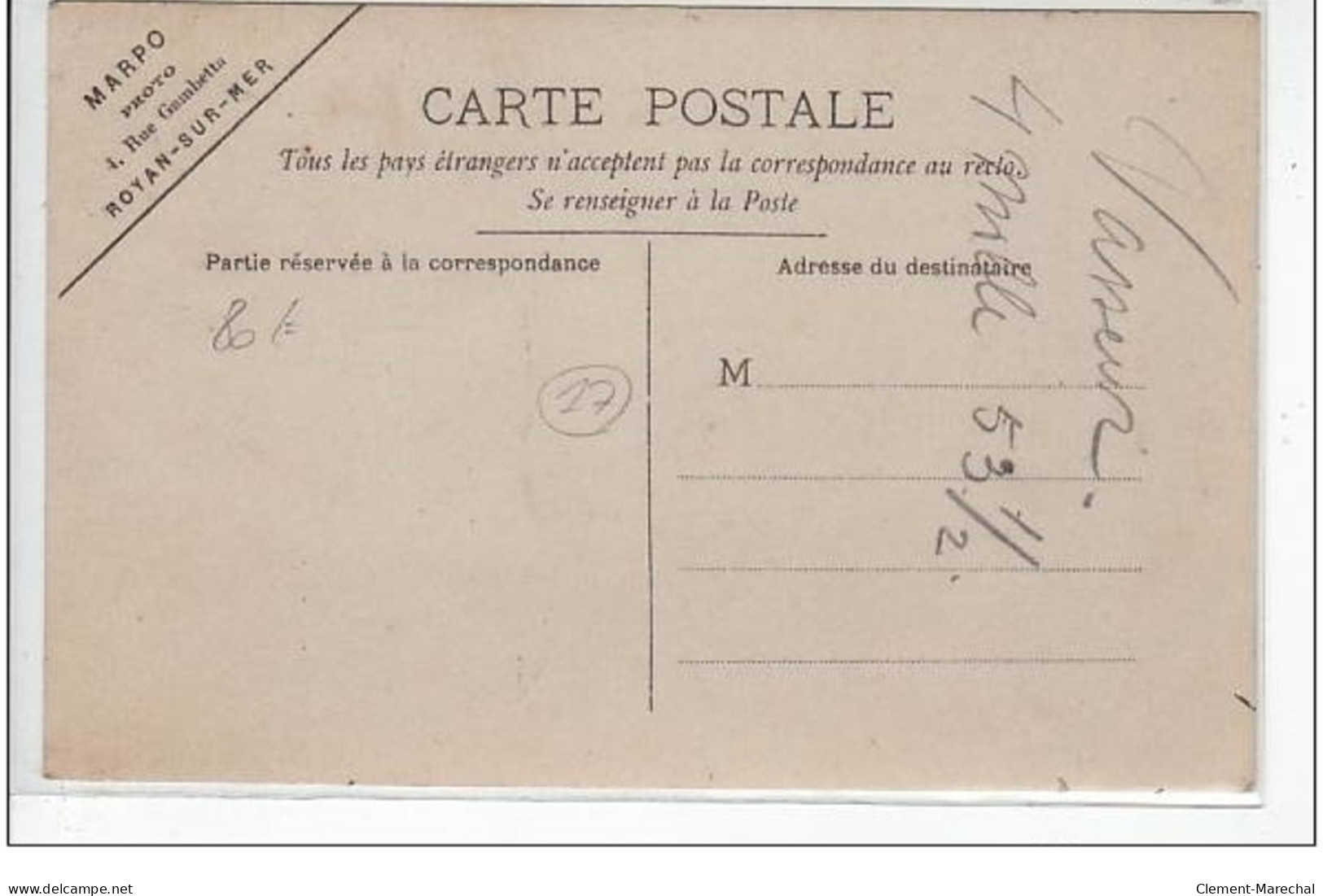 ROYAN ? : Carte Photo Du Nageur Nommé VASSEUR Entouré De La Foule - Très Bon état - Royan