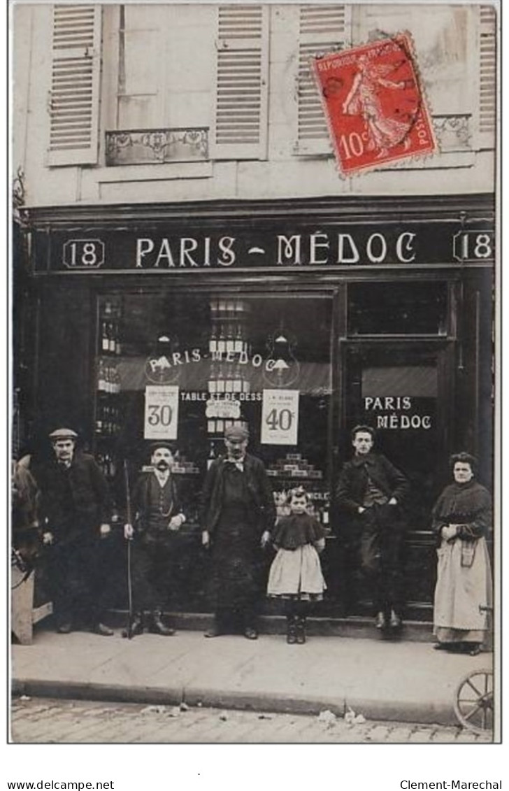 PARIS : Carte Photo Du Magasin De Viens Et Alcool Paris-Médoc Au 18 Rue Jean Nicot - 7ème Arr - Très Bon état - Distretto: 07