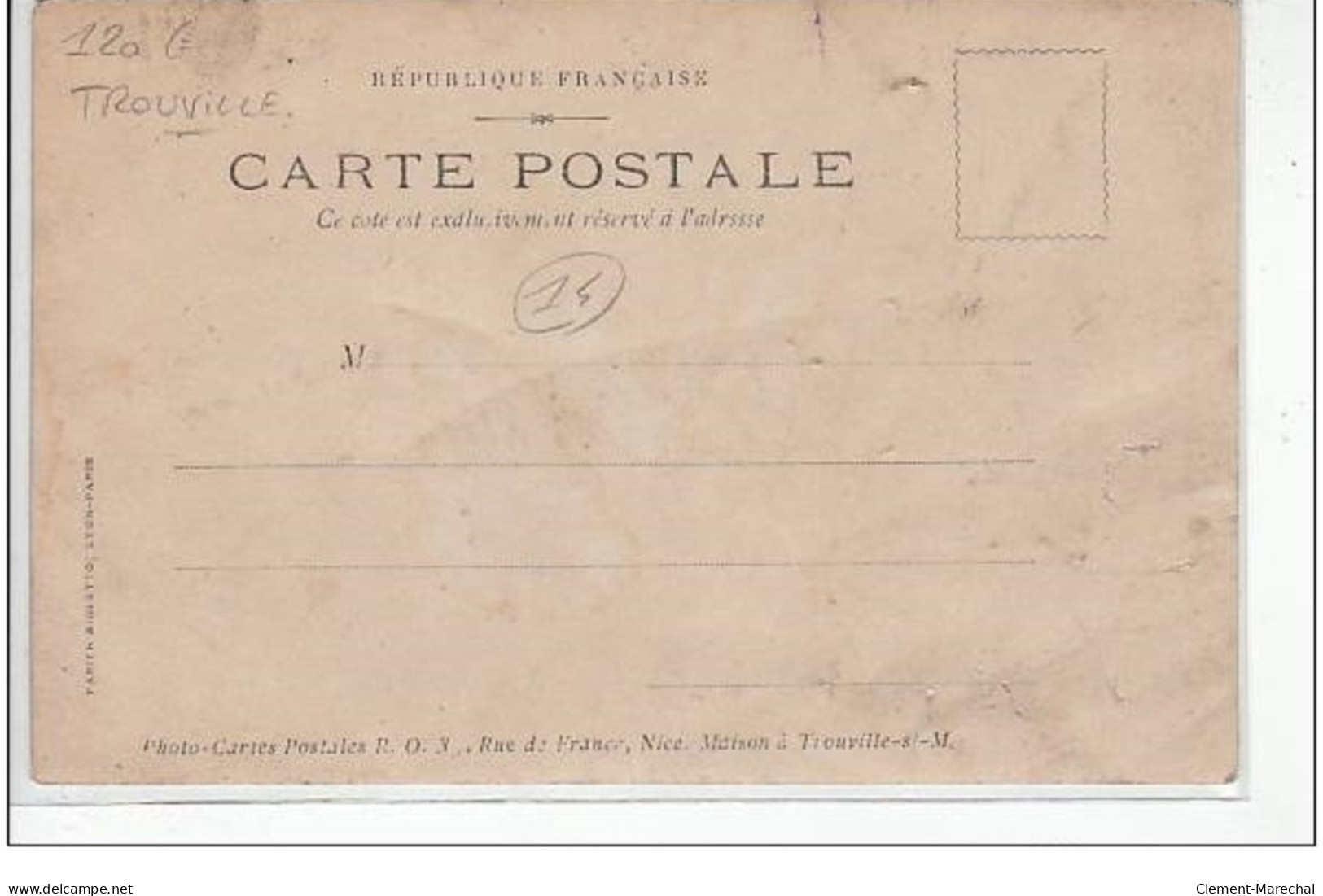 DEAUVILLE - TROUVILLE : Carte Photo Vers 1900 - Bon état (légers Plis Visibles Au Dos) - Deauville