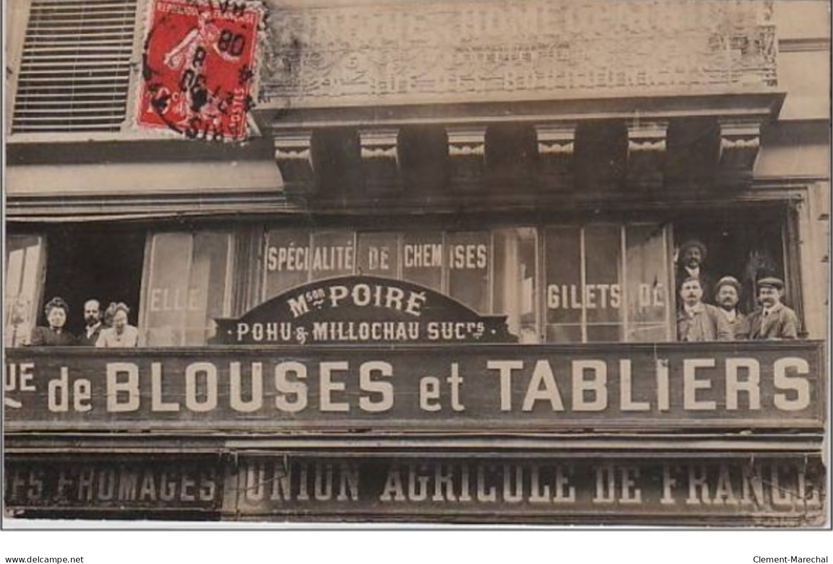 PARIS : Carte Photo Du Magasin POHU Et MILLOCHAU - 32 Rue Des Halles 1er Arr.  - Très Bon état - Arrondissement: 01