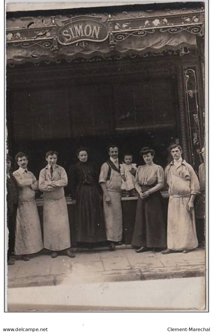 PARIS : Carte Photo De La Boucherie SIMON Au 159 Rue Du Temple - 3ème Arr- Très Bon état - District 03