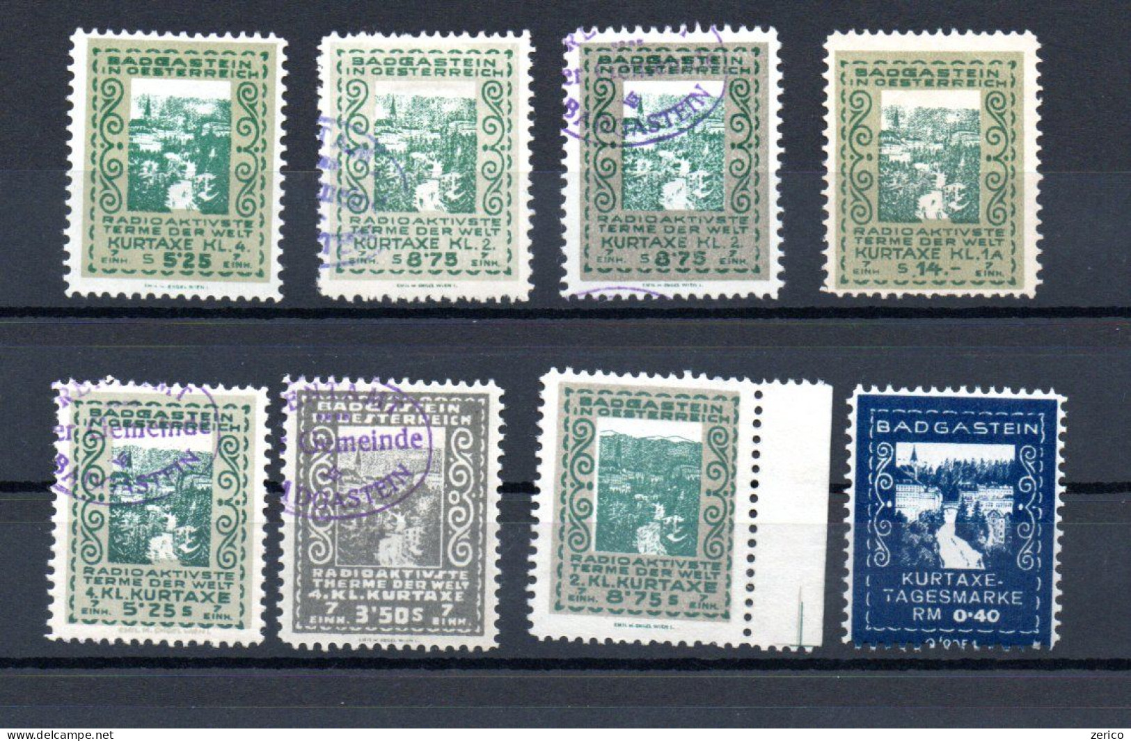 BAD GASTEIN Kurtaxe Radioaktiviste Therme Der Welt - Revenue Stamps