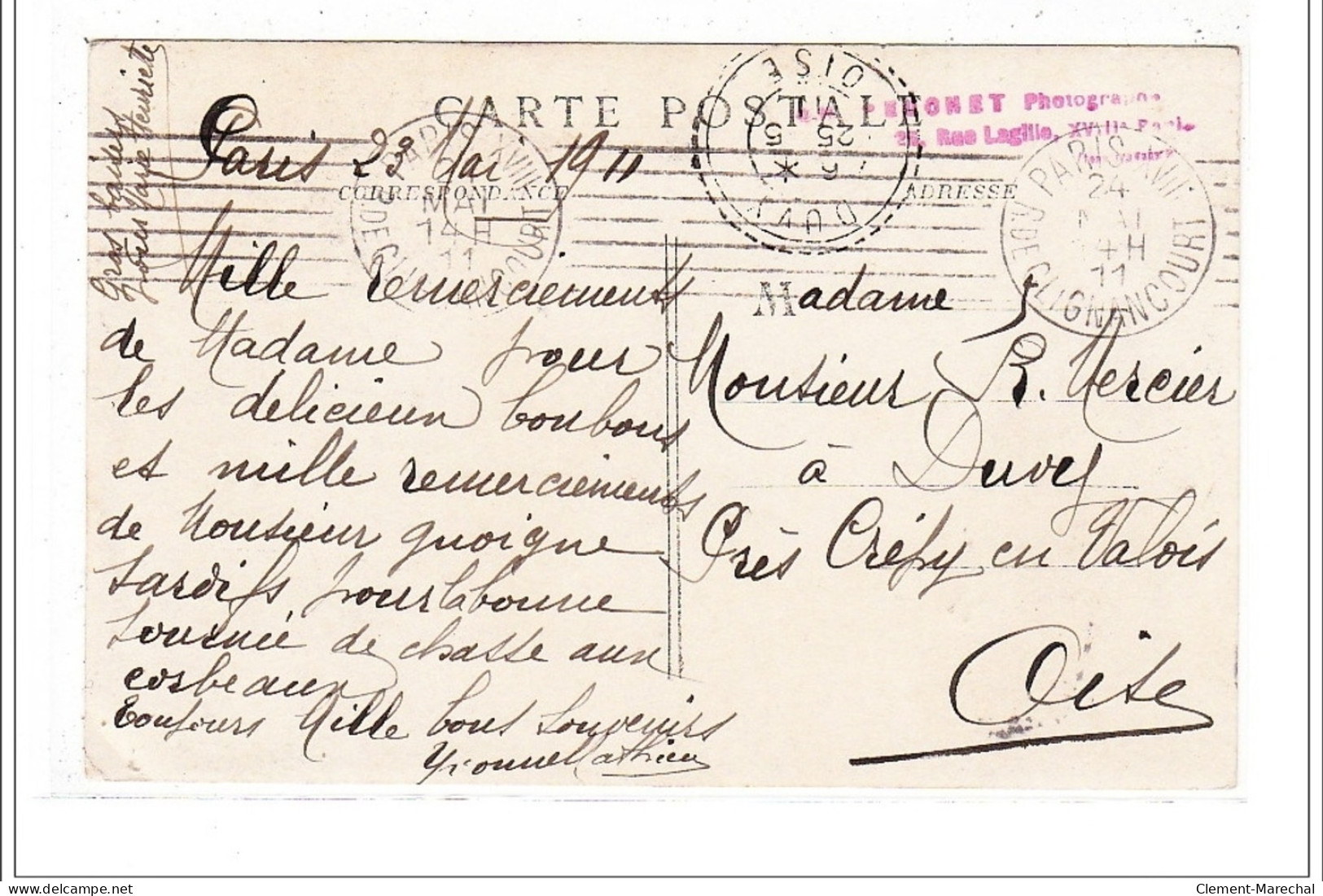 PARIS 18 : Carte Photo A Localiser (chiens) -  Bon état - Arrondissement: 18