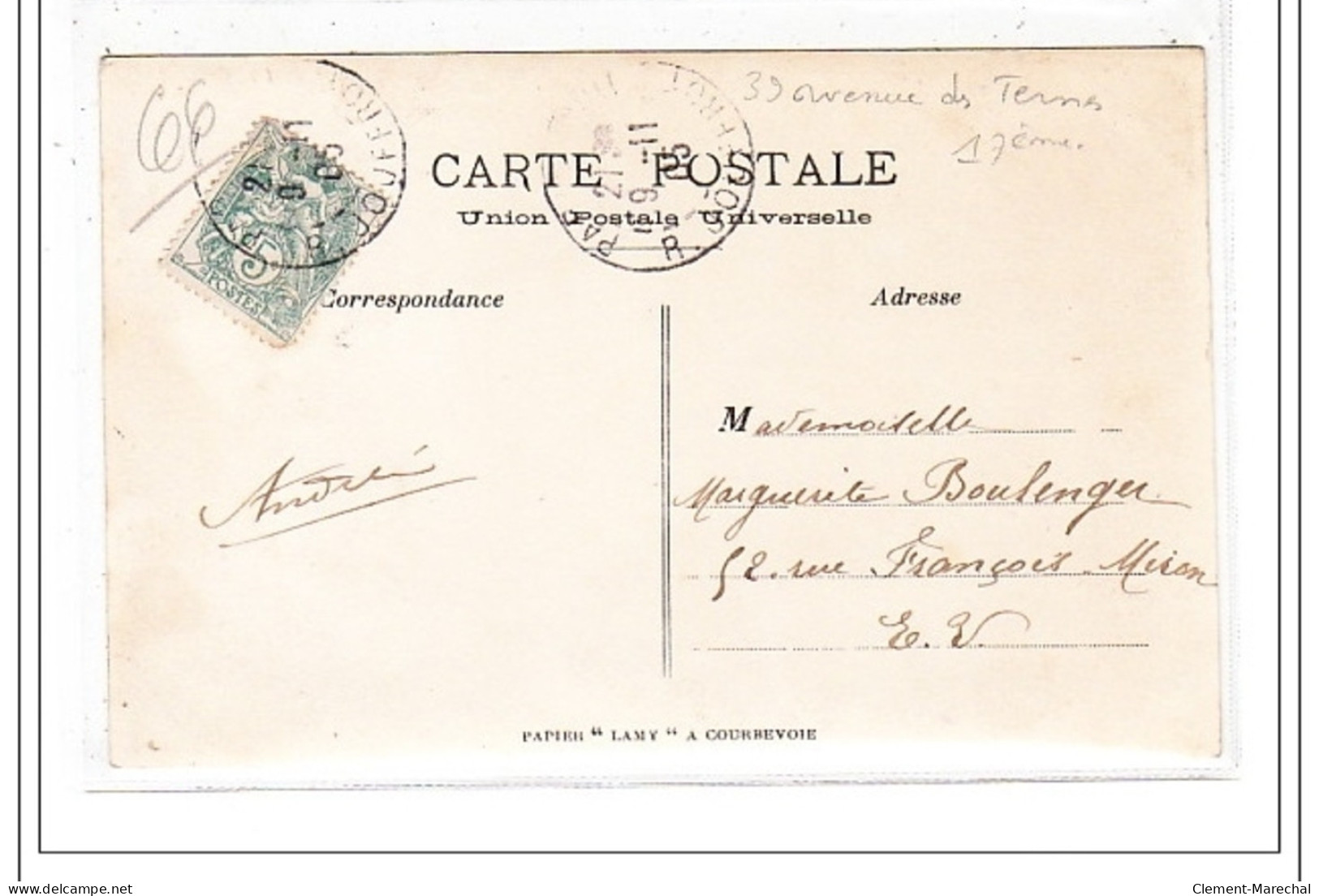 PARIS 17 : Carte Photo Du Magasin De Corset ISABELLE Au 39 Avenue Des Ternes (mode) - Très Bon état - Distrito: 17