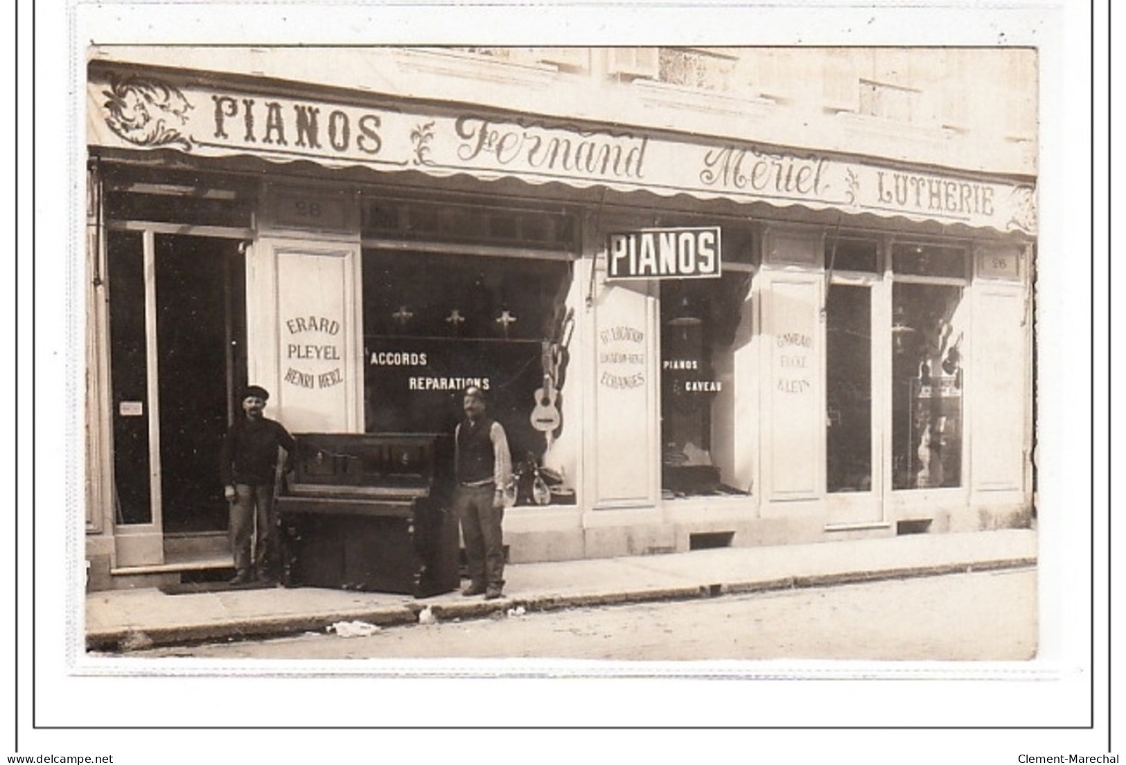 PARIS 17 : Carte Photo Du Magasin De Pianos Fernand MERIEL (lutherie) Au 90 Avenue De Villiers - Très Bon état - Arrondissement: 17