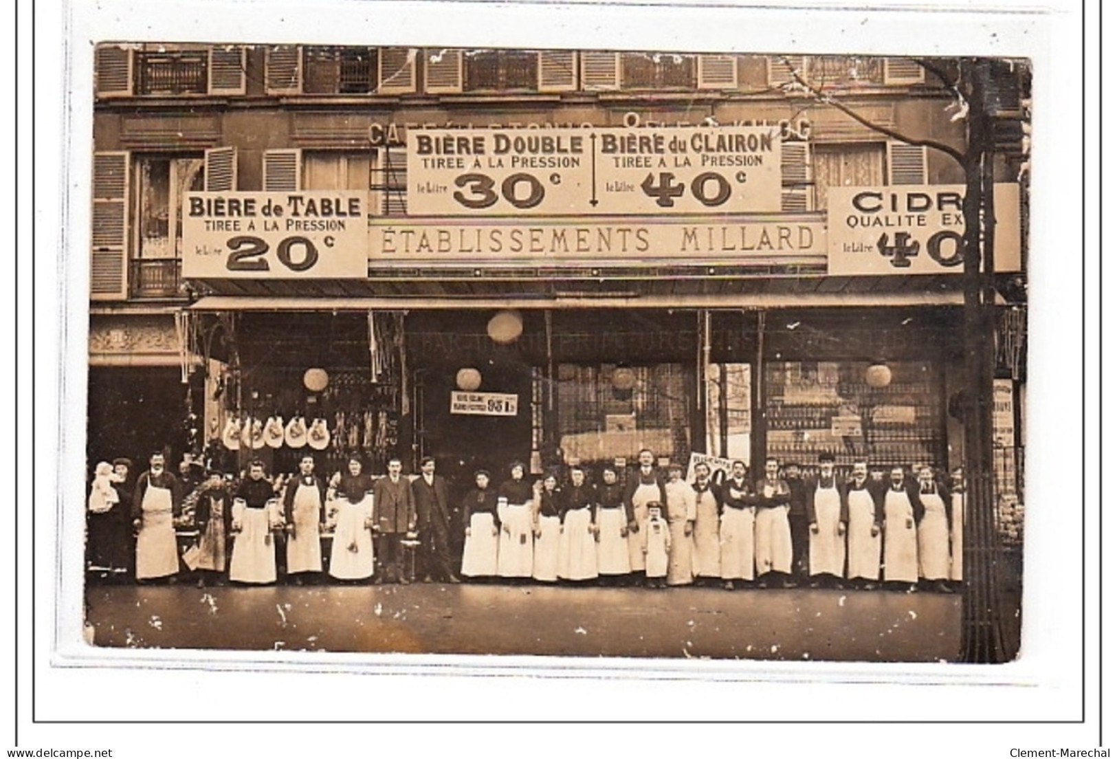 PARIS 17 : Carte Photo De L'épicerie MILLARD Au 51 Avenue Des Ternes -  état (plis) - Arrondissement: 17