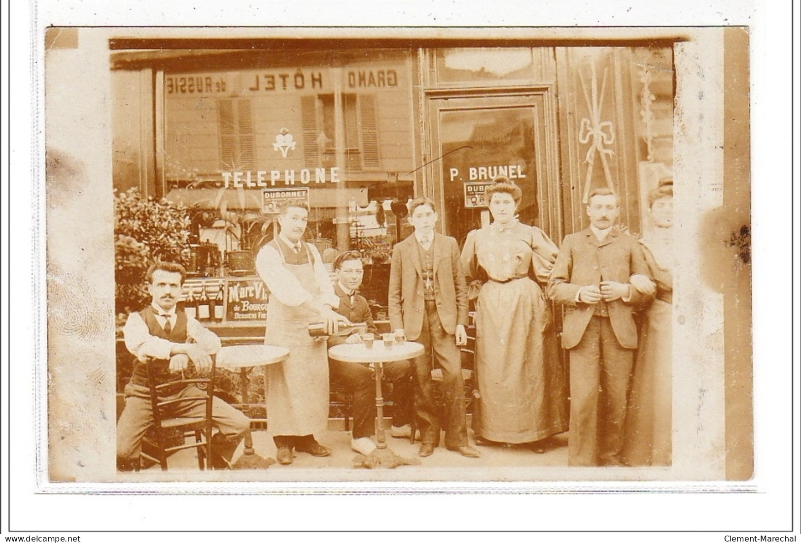 PARIS 14 : Carte Photo Du Café Brunel Au 30 Rue Des Plantes -  Très Bon état - Distrito: 14