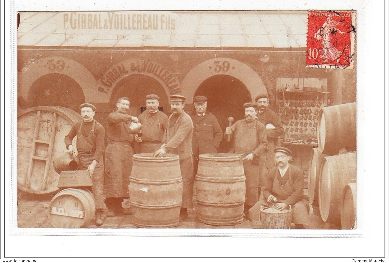 PARIS 12 : Carte Photo De Marchand De Vins à Bercy (halle Aux Vins) - Maison Girbal Et Voillereau Fils - Très Bon état - Distretto: 12