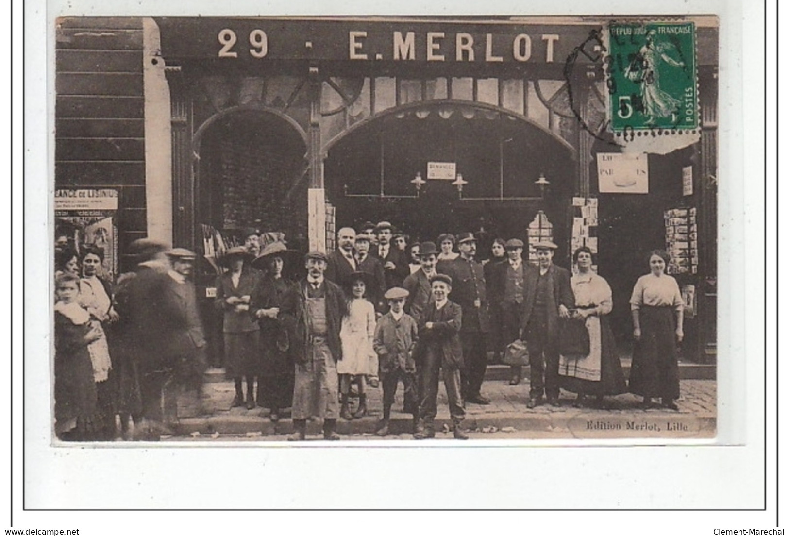 LILLE : Magasin De Cartes Postales MERLOT Vers 1910 -  Très Bon état - Lille