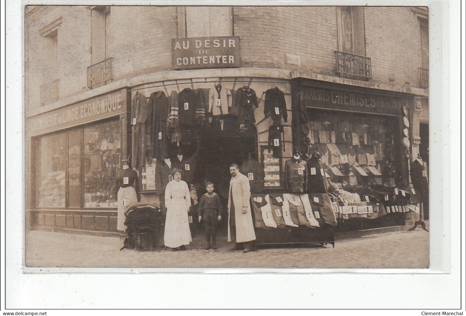 MONTROUGE - CARTE PHOTO - Boutique Nouveautés """"Au Désir De Contenter"""" Rue De Bagneux - Très Bon état - Montrouge