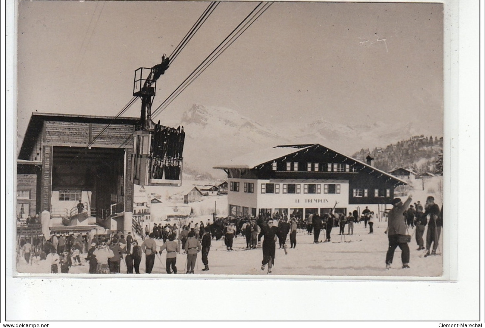 MEGEVE - CARTE PHOTO - Hôtel Le Tremplin - Téléphérique - 1940 - Très Bon état - Megève