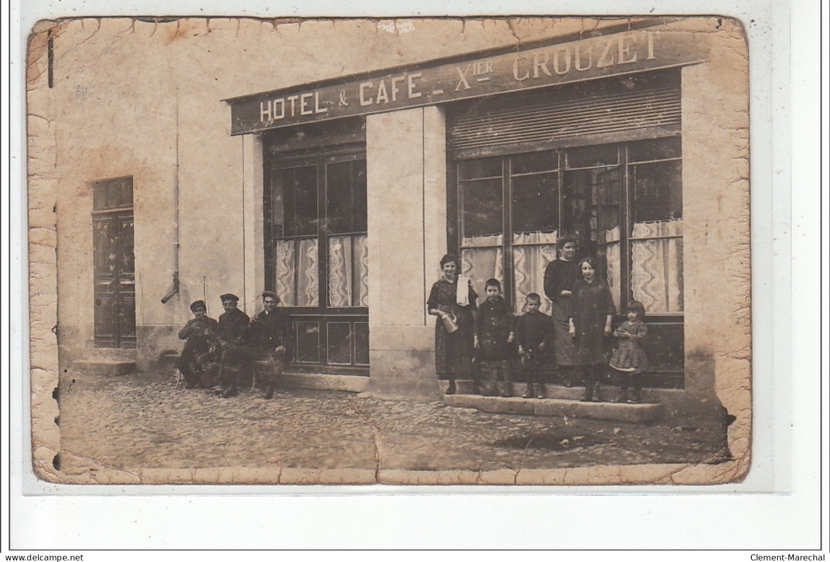 VALENCE - CARTE PHOTO - Hôtel &amp; Café Xavier Crouzet - état - Valence